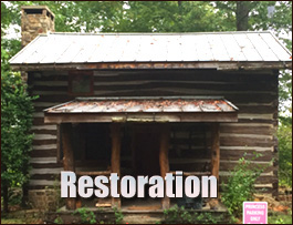 Historic Log Cabin Restoration  Spencer, North Carolina